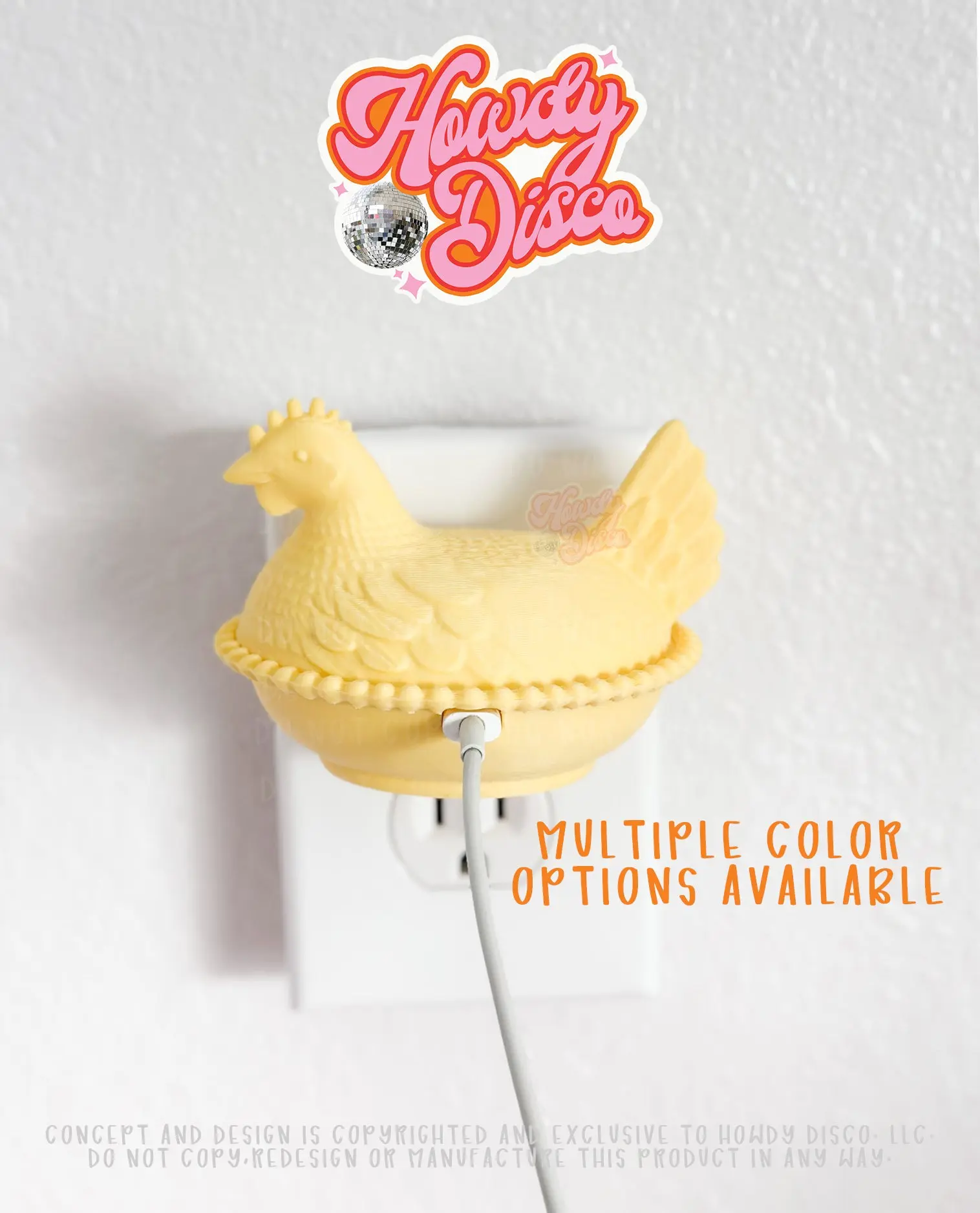 Hen on Nest charger cover (Fits Apple Brand Charger)