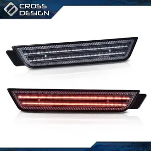 CROSSDESIGN LED Car Lights, Pair of Smoke Lens LED Side Marker Lamps Fit for 2010-2015 Chevy Camaro