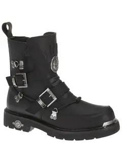 Harley Davidson Men's Distortion Skull Moto Boot Round Toe - D94167