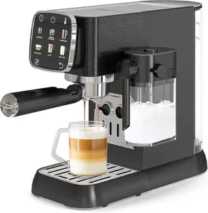 Garvee Espresso Machine Compact, 20 Bar Professional Espresso Machine with Milk Frother and Touchscreen, Espresso Coffee Machines with Adjustable Temperature,for Cappuccino, Latte