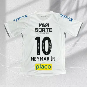 2425 Home White No 10 Neymar Jr Vintage Soccer Jersey Barclays Premier League