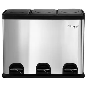 Elama 3 Section Trash Can 15 Liter/4 Gallon