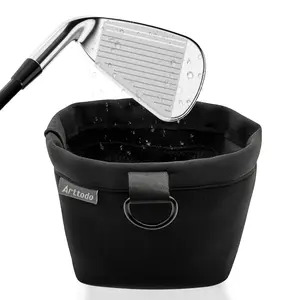 Arttodo Golf Club and Ball Cleaning Bag, Golf Club Washer with Water, Waterproof Cleaner Pouch, Clean Club Grooves, Scrub Cleaner, Golf Accessories