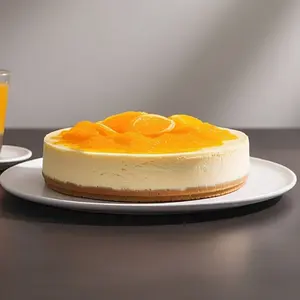 Andy Anand Fresh Orange Cheesecake, 9-Inch, 2 lb – Hand-Baked NY-Style, Real California Cream Cheese, No Preservatives, Birthday Gift Box