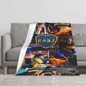Boca Juniors designed flannel blankets, Soft Throw Blanket for all seasons, suitable for beds, sofas, camping. Camping and travel - the ideal gift for Christmas, birthdays, home decoration.