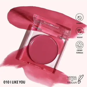 Moira Cosmetics Loveheat Cream Blush (010, I Like You) - Lightweight, Dewy Formula, Made with Vegan Ingredients, Suitable for Makeup Application