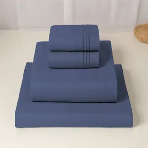 Queen Size 4-Piece Sheet Set - Comfy, Breathable & Cooling Hotel Luxury Bedding with Deep Pockets, Soft & Wrinkle-Free Fabric - Oeko-Tex Certified Cozy Decor, Quick Delivery, Four-Pieces