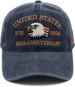 4th of July Hat 250 Anniversary USA Hat American Flag Trucker hat for Women Men Fourth of July Patriotic Eagles Hat