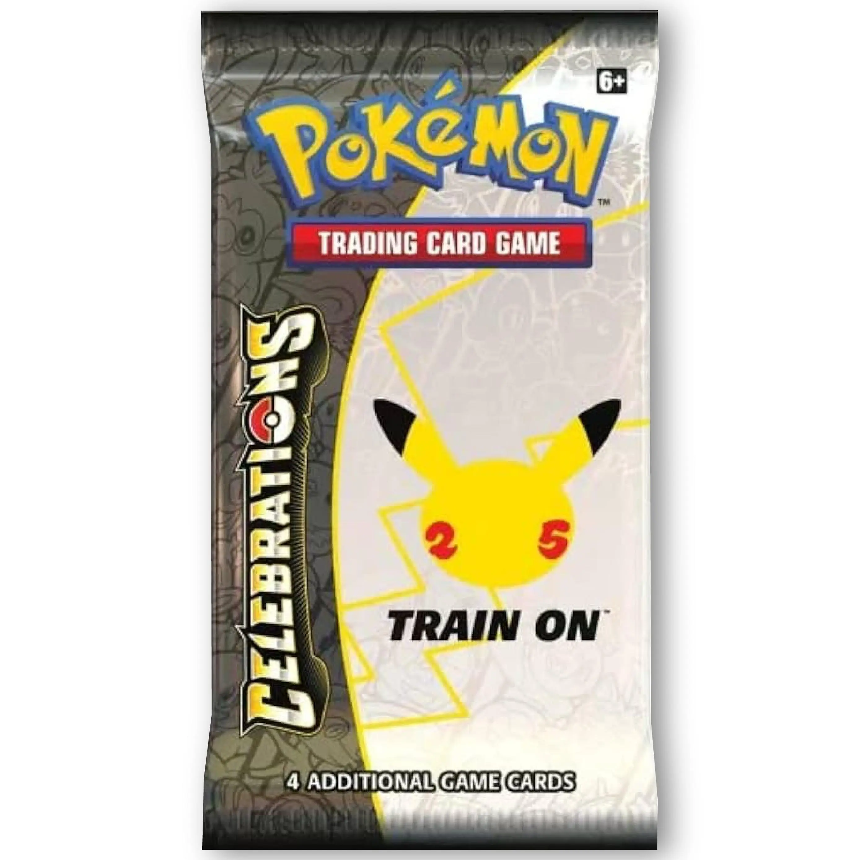 Pokémon 25th Anniversary Celebrations 2021 English Booster Pack - 4 Cards per Pack Iconic Reprints & Classic Favorites Factory-Sealed Trading Card Game