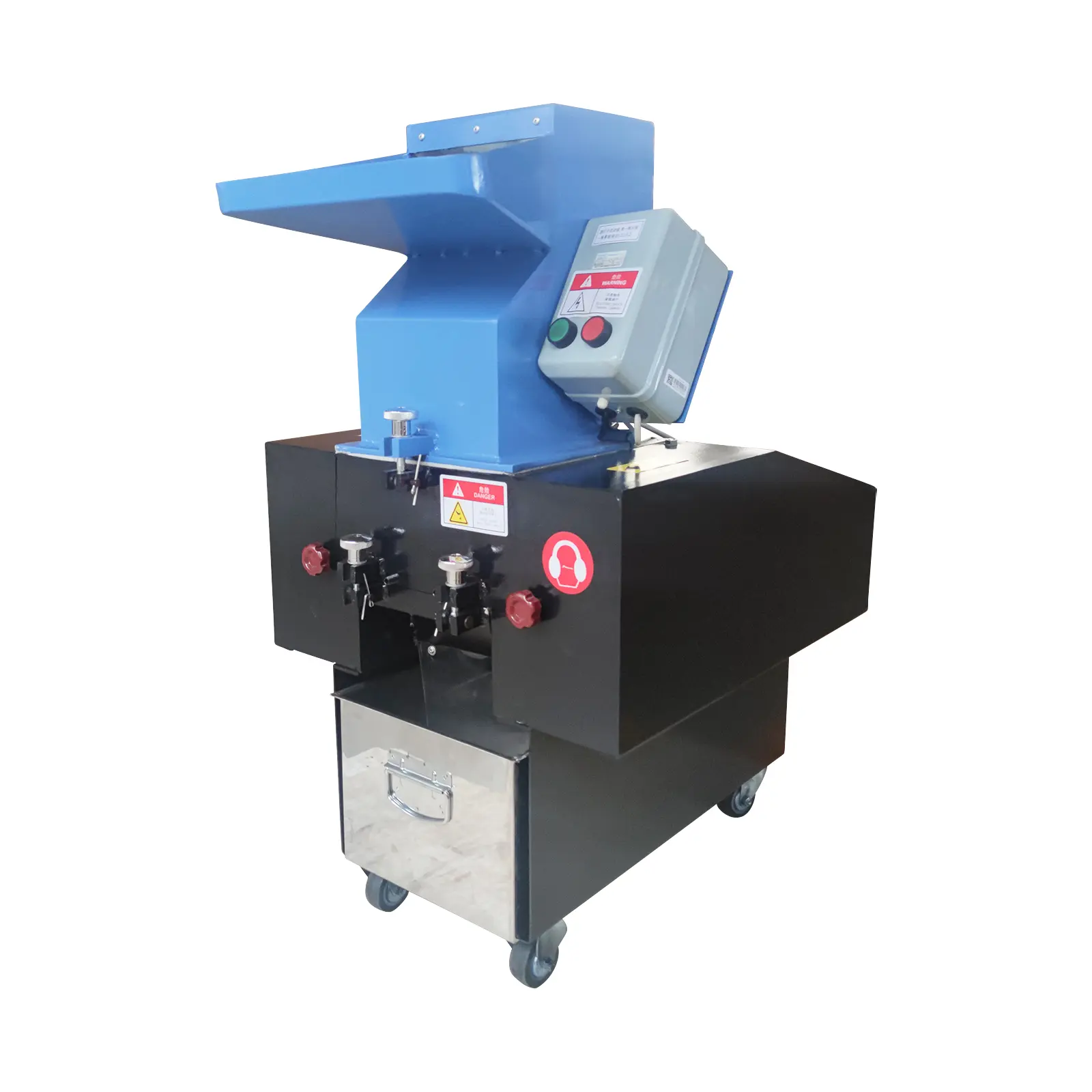 YOKOMA 220V Plastic Shredder Plastic Bottle Crusher Plastic Milling Granulator 2.2Kw