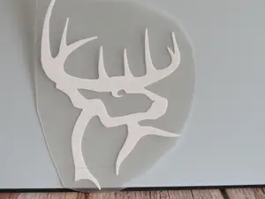 Stylish Stag / Deer Head Decal for Car Exterior - High-Quality Vinyl Material