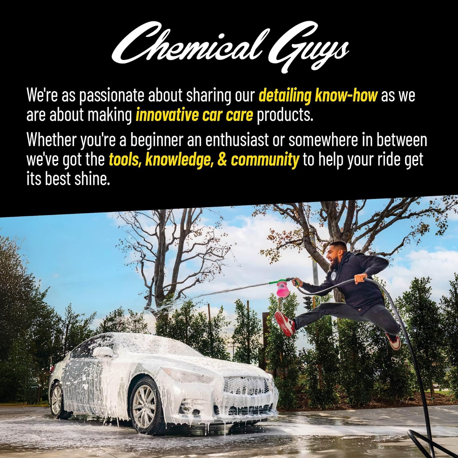 CHEMICAL GUYS Big Mouth Foam Cannon & Pressure Washer Gun – Adjustable Foam Blaster for Thick Suds with Watermelon Snow Foam Auto Wash | Connects to Pressure Washers for Scratch-Free Car Wash | Ultimate Car Detailing Foam Cannon Kit