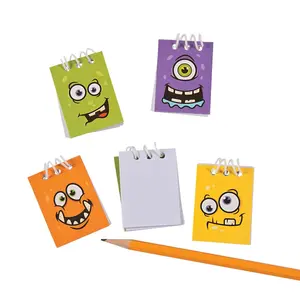 Bulk 48 Pc. Monster Face Mini Spiral Notepads