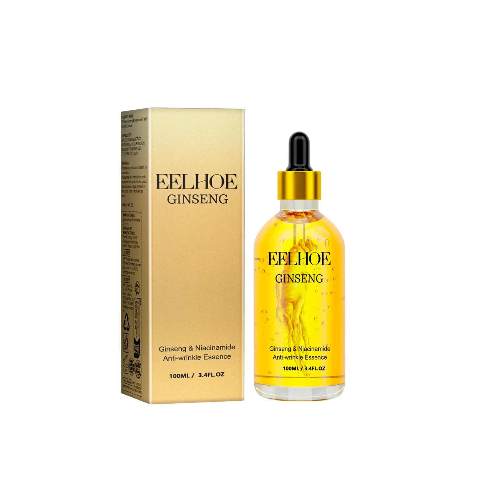 100ml Panax Ginseng Root Extract Facial Serum, Moisturizing Skin Essence, Hydrating Nourishing Facial Serum for Women & Men