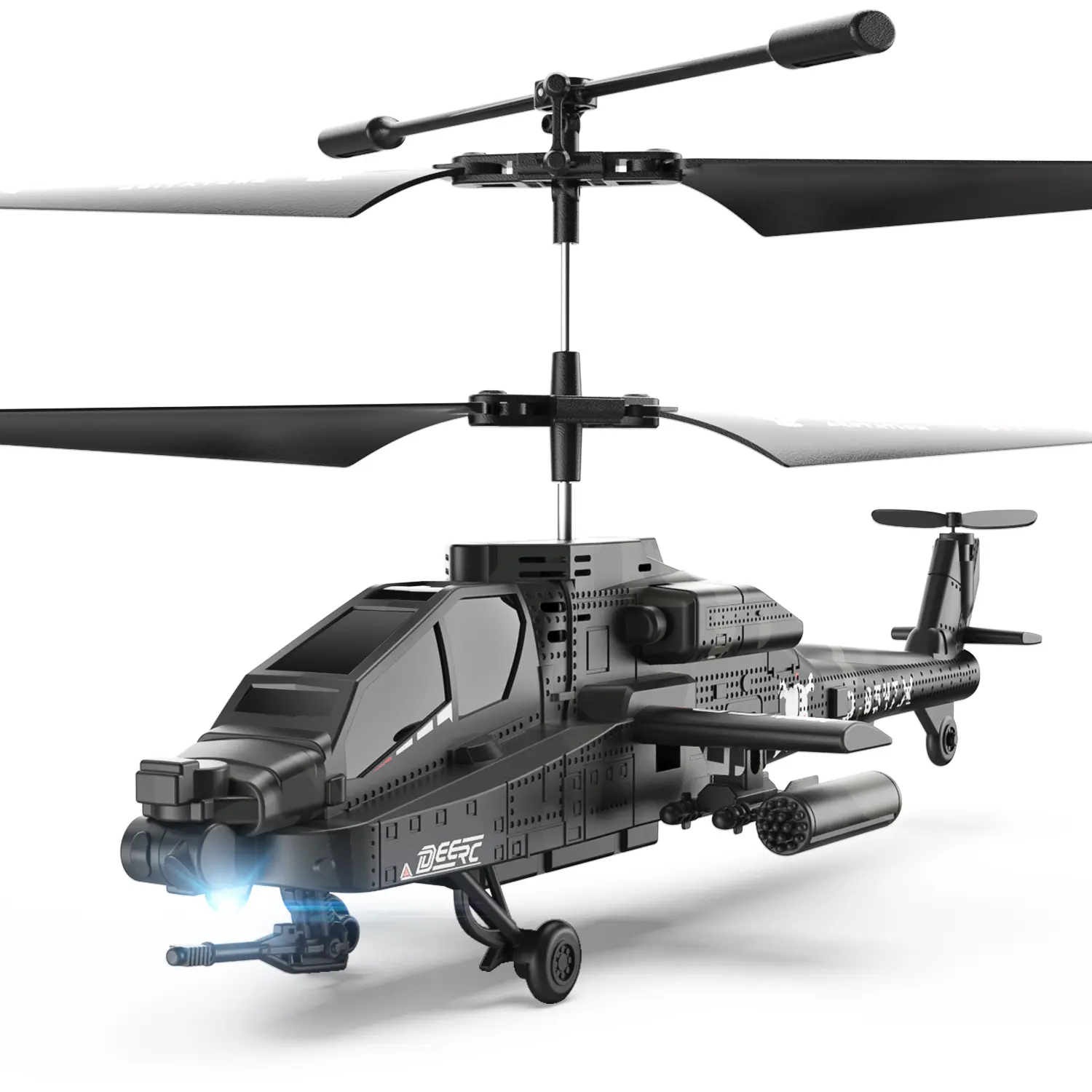 DEERC RC Helicopter, Remote Control Plane for Kids & Adults, 2.4GHz, LED Lights, Altitude Hold, 26 Mins Flight Time, 2 Batteries, Safety Features Emergency Stop Function