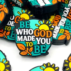 1pc Be Who God Made You to Be Silicone Focal Beads - Faith Based Crafting & Beading Jesus Craft Supplies DIY