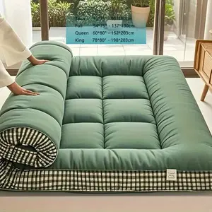 Soft Mattress Topper - Cooling Breathable Fiber Filling, Non-Waterproof Woven Fabric Bed Mattress Pad - 2.36-3.15inch Thick All-Season Comfort, Easy-Clean Bedding for Bedroom