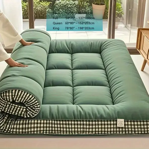 Soft Mattress Topper - Cooling Breathable Fiber Filling, Non-Waterproof Woven Fabric Bed Mattress Pad - 2.36-3.15inch Thick All-Season Comfort, Easy-Clean Bedding for Bedroom