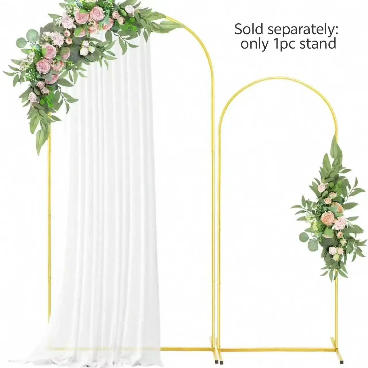 Gold Metal Arch Backdrop Stand Multi Size 3.9-7.21ft Sturdy Reusable Easy Assemble For Wedding Party Decorations Engagement Party Decorations Birthday Baby Shower Party Photo Booth Garden Romantic Event Decor Party Decor Supplies