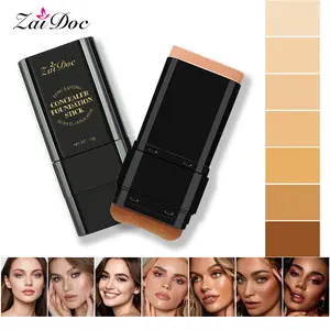 Zaidoc 7-color Dual - Ended Eraser Foundation Stick -Multi - Use Concealer & Highlighter for Acne Marks , Nose Contour Flawless Makeup Finish - Versatile Cosmetic Tool , daily gift