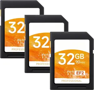 UHS-I 32GB SD Card 3 Pack UHS-I Memory Card Fast Storage Read/Write Speed 90/20MB/s, C10, U1, V10, Full- & 4K Video, -Have for Professional Photographers 3 count