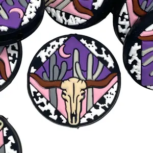1pc Wild West Bull Silicone Focal Beads - Western Theme Beading Supplies - Beaded Pens DIY Cows Keychains