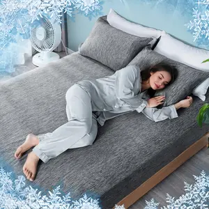 Cooling Fitted Sheet Set for Hot Sleeper, Cooling Sheets, 1 Fitted Sheet and 1/2 Pillowcase,Q-Max 0.4, 360° Elastic Band, Soft Breathable Temperature Regulation Bedding for Night Sweats, 16" Deep (up to 18")
