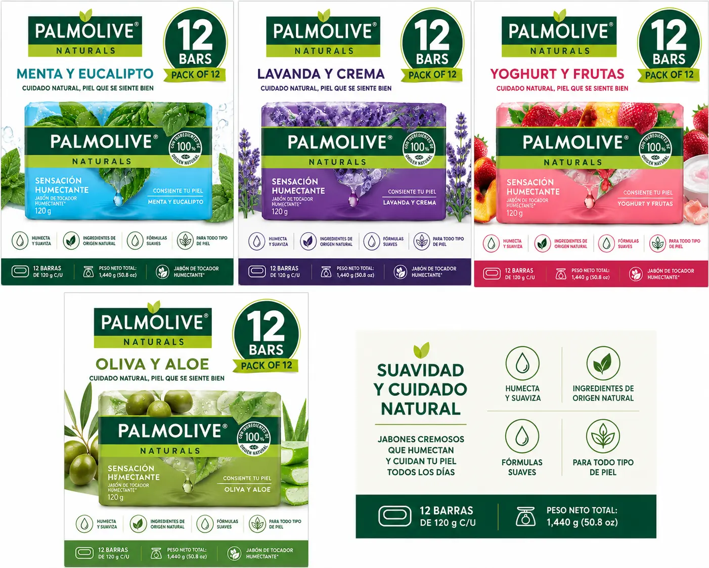 JABONES PALMOLIVE (120g) - 12 PALMOLIVE SOAPS - ELIGE AROMA