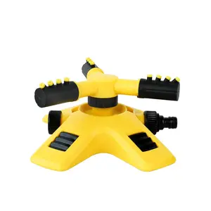 360-Degree Automatic Rotary Sprinkler, Nursery Irrigation Rotary Three-Fork Sprinkler, Water Flower Sprinkler, Garden Supplies, Automatic Garden Watering