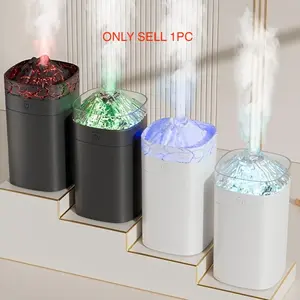 RGB Flame Air Revitalizer Humidifier Aromatherapy Machine, Smoke Design Simulates Fire Shape, Adds Essential Oils, Ideal for Home Office Gifts