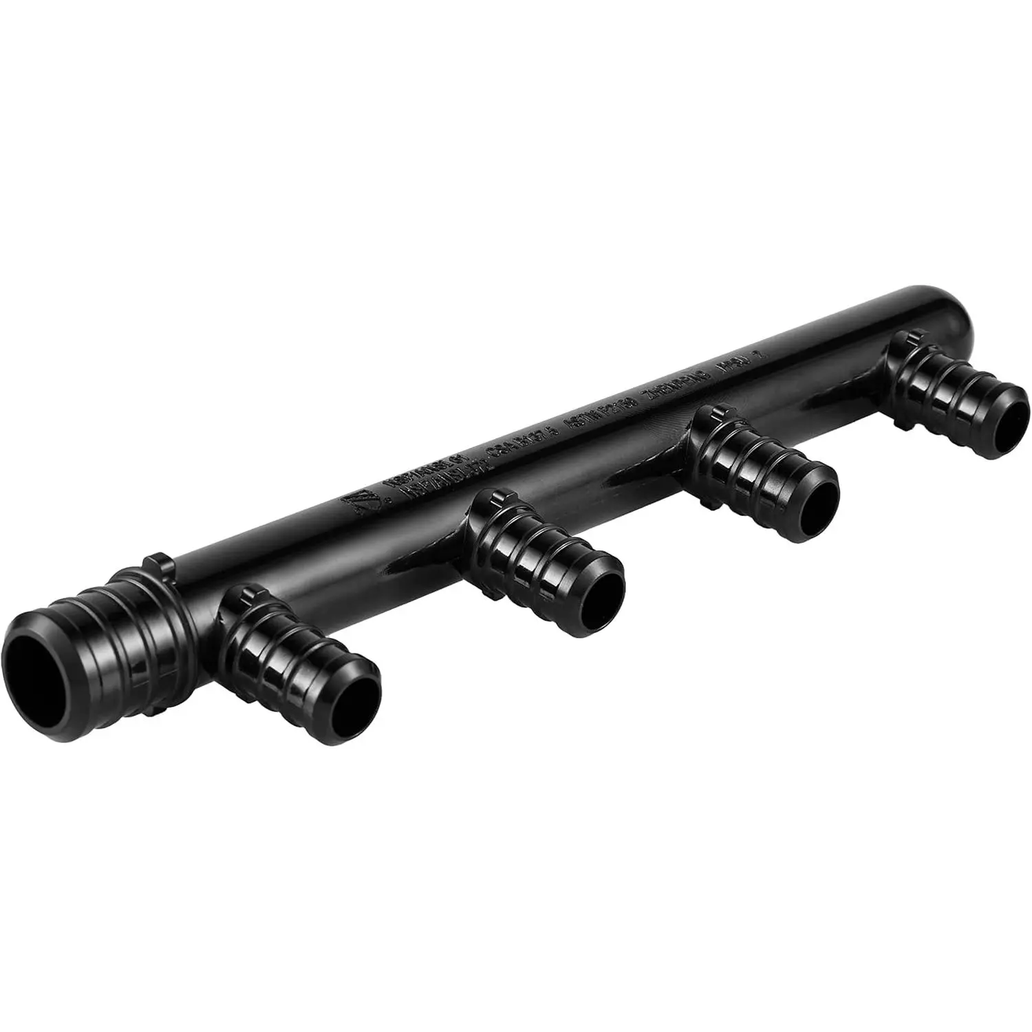 PPSU Barb Crimp Closed PEX Manifold - 4 Ports (Pack of 1), 3/4" Trunk, 1/2" Port, Lead-Free, NSF/ANSI 61 Certified, Chlorinated Water Compatible, Better Than Brass Clamp & Copper Crimp Ring Systems, ASTM F2159 (PPSU1807043)