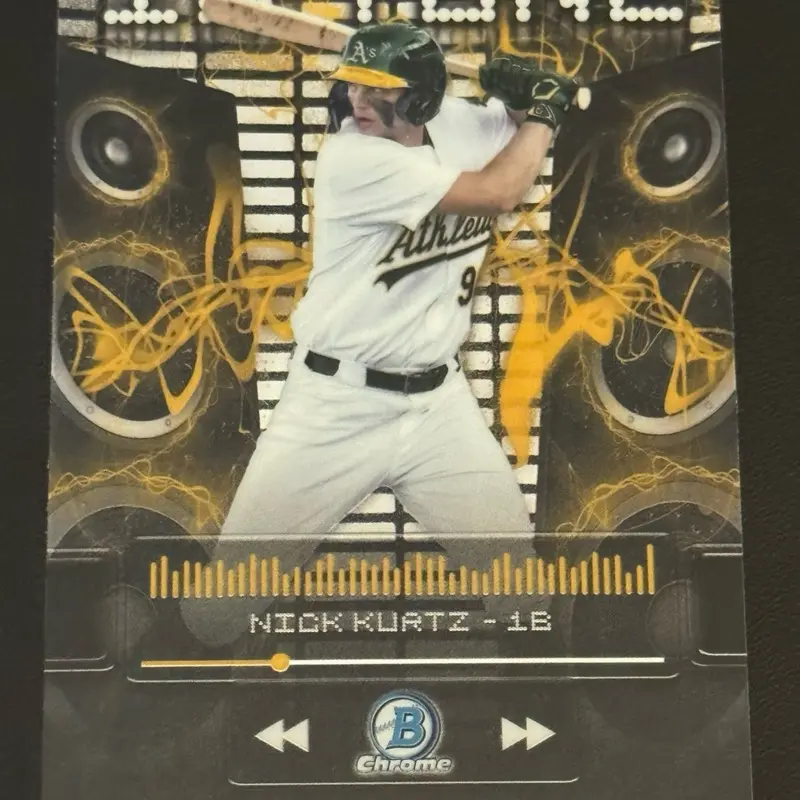 BASEBALL- 2024 Bowman Chrome Draft  - Nick Kurtz  -In Tune #IT-3 (RC) Oakland Athletics
