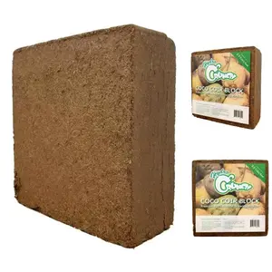2.5 cu ft 15 Gal Coco Coir Brick, Coconut Fiber Organic Soil Plant Growing Media