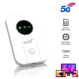 5G/4G Portable WiFi Hotspot, Mobile Hotspot Router, WiFi Pocket, 300Mbps High Speed, 10 Connected Devices, Portable WiFi Hotspot for Travel/Business/RV, Portable Travel Internet