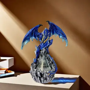 Guardian Dragon Desktop Decoration Figurine, Diamond Guardian Dragon Ornament, Desk Decor, Collectible Dragon Statue, Home Office Decor, Home Decor Accessory, Interior Decoration Accessories