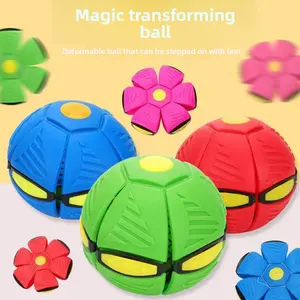 Magic Transforming Ball - Bouncing UFO Toy with LED Lights for Indoor & Outdoor Fun - Durable & Safe for Kids & Adults - Deformable Fun & Versatile Play
