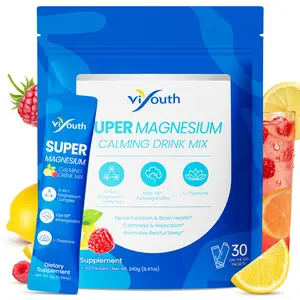 Viyouth Calm & Sleep Drink Mix - 3-in-1 Formula with Ashwagandha (KSM-66), Turmeric, GABA, Probiotics, Magnesium & L-Theanine | Supports Stress Relief, Cortisol Balance & Restful Sleep – 30 Servings