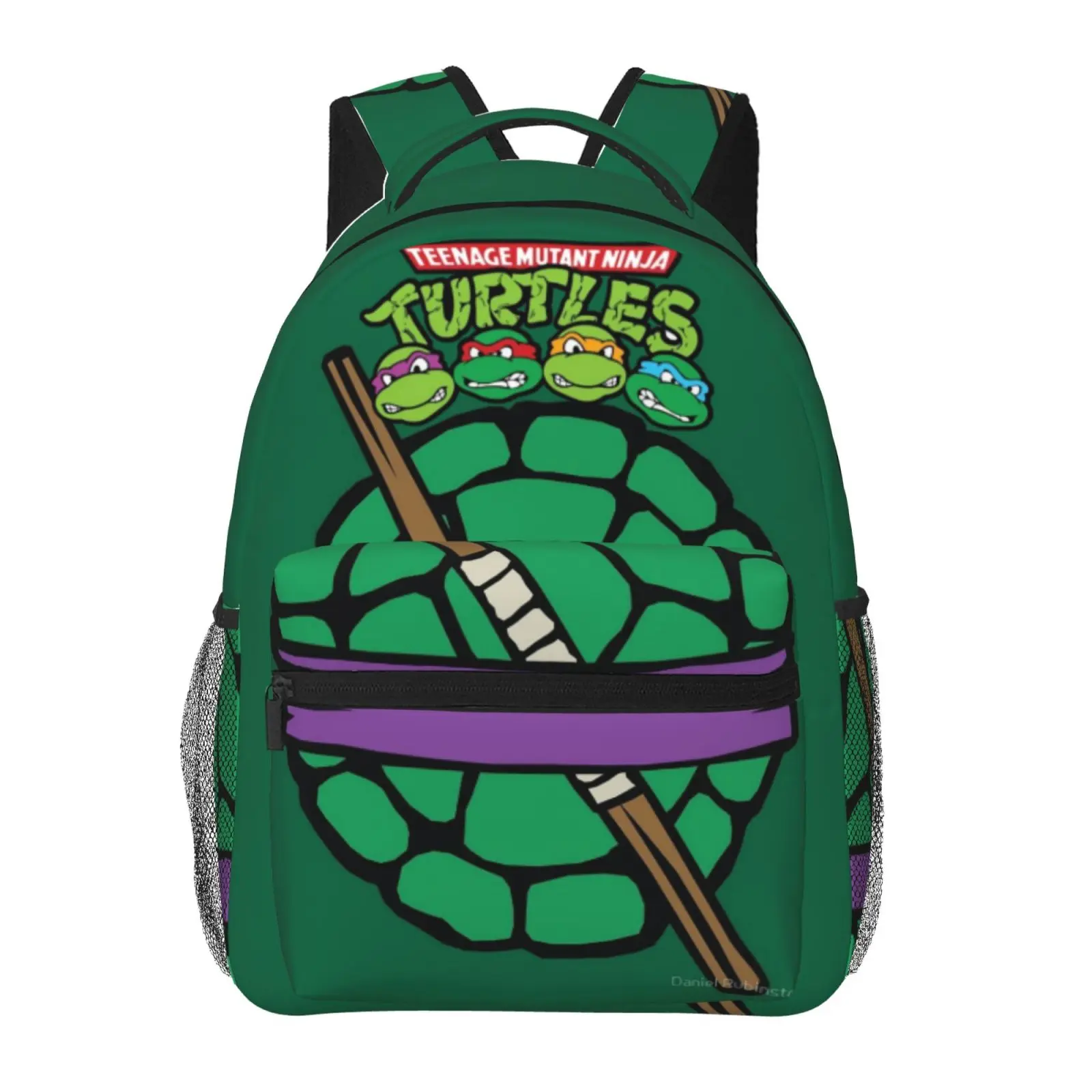 Teenage Mutant Ninja Turtles fashion backpack with large capacity — daily commuter bag for outdoor hiking and business; cartoon casual Teenage Mutant Ninja Turtles merchandise laptop daypack and school bag for women, men, and gift giving.