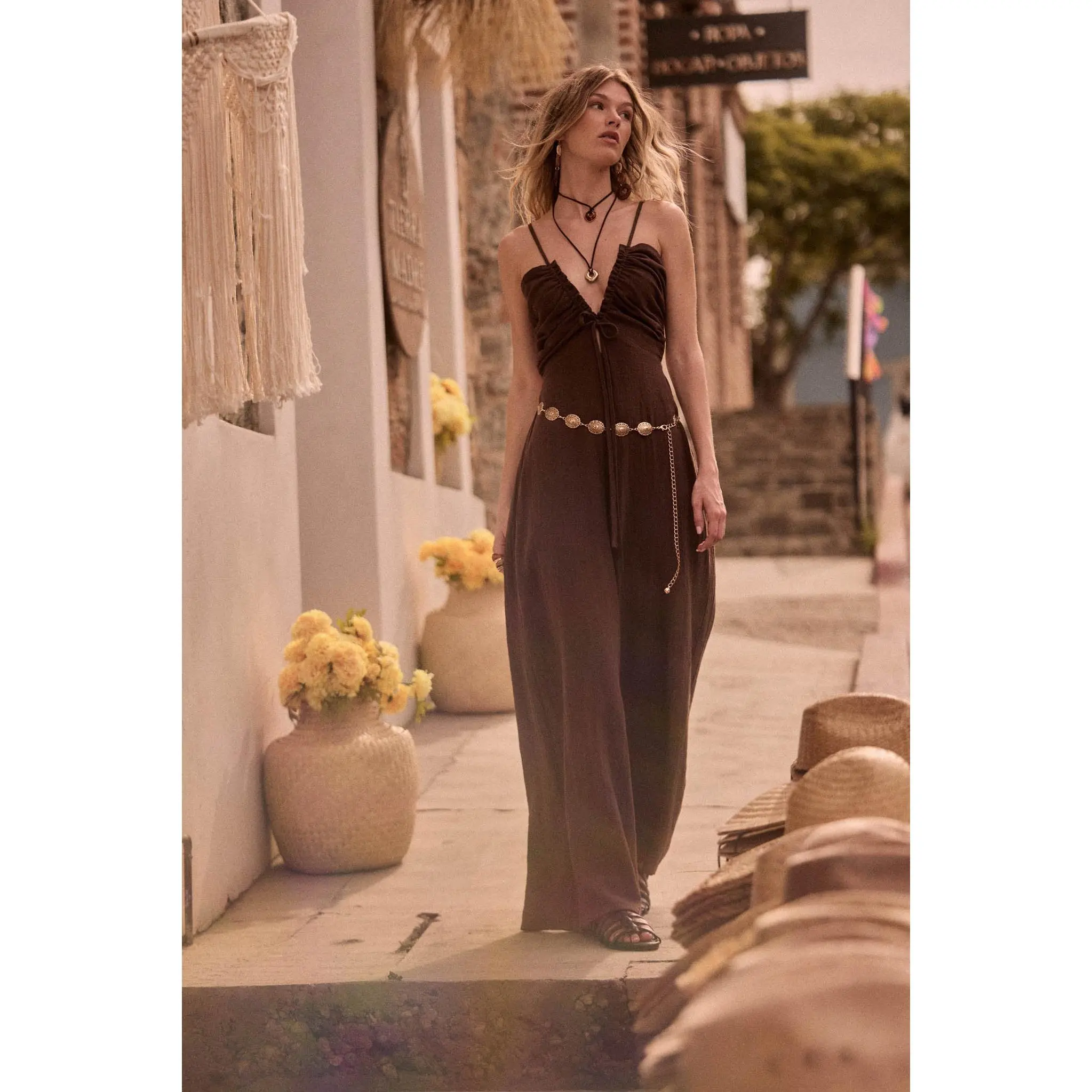 Every Breath Cotton Gauze Wide-Leg Jumpsuit