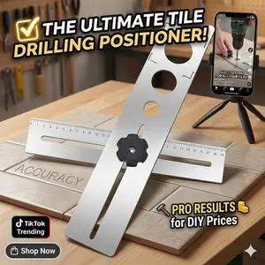 Stainless Steel Multi-Function Hole Locator, Precision Drilling, Precise Positioning Tool, Tile & Marble Alignment Instrument, Universal Measurement & Marking Device, Portable, Measuring Tool, DIY Prices