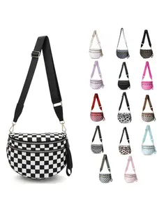 Large capacity Adjustable Crossbody Sling Backpack for Women Multifunctional Waterproof Fabric  Casual and Versatile Chest Bag