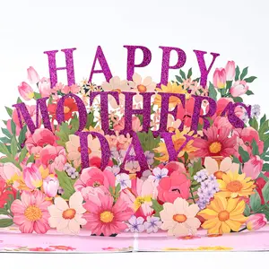 3D Mothers Day Card, Happy Mother's Day Pop Up Cards, Mother's Day Card with Envelope And Message Note, Recycled and Eco-Friendly