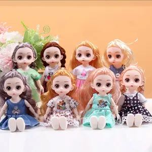 17 Cm Jointed Doll with Interchangeable Parts, Girl Statue Gift for Kids, Christmas and New Year Present, Desktop Decorative Figure