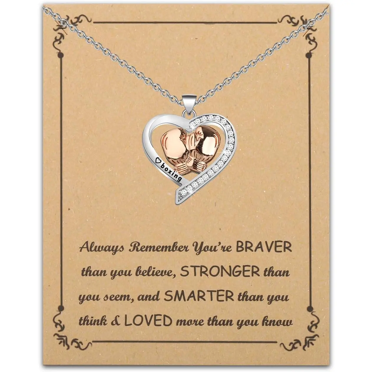 Boxing Glove Pendant Necklace - Boxing Lover Gift, Fitness Jewelry