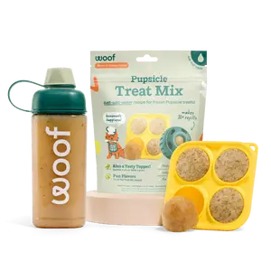 WOOF Pupsicle Mix Essential Pack of Treat Mix, Tray & Shaker Bottle, Treat Refills Bundle for Pupsicle Interactive Dog Toy