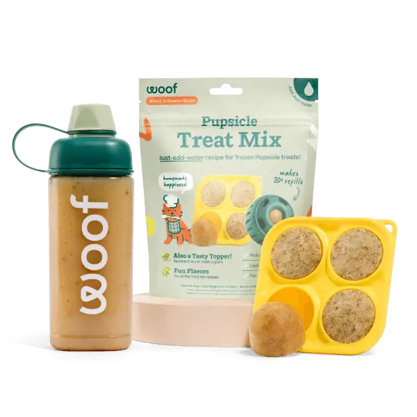 WOOF Pupsicle Mix Essential Pack of Treat Mix, Tray & Shaker Bottle, Treat Refills Bundle for Pupsicle Interactive Dog Toy