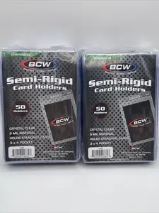 BCW Semi-Rigid Card Holders #2 2 Packs of 50 Sleeves, 100 Total - Versatile Storage Solution for Various Card Types