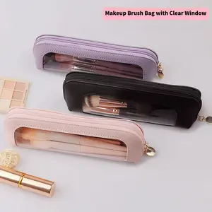 Portable Makeup Brush Bag, Zipper Storage Bag Organizer Pouch, Versatile Storage Stationery, Waterproof Cosmetic Storage, Travel Bag