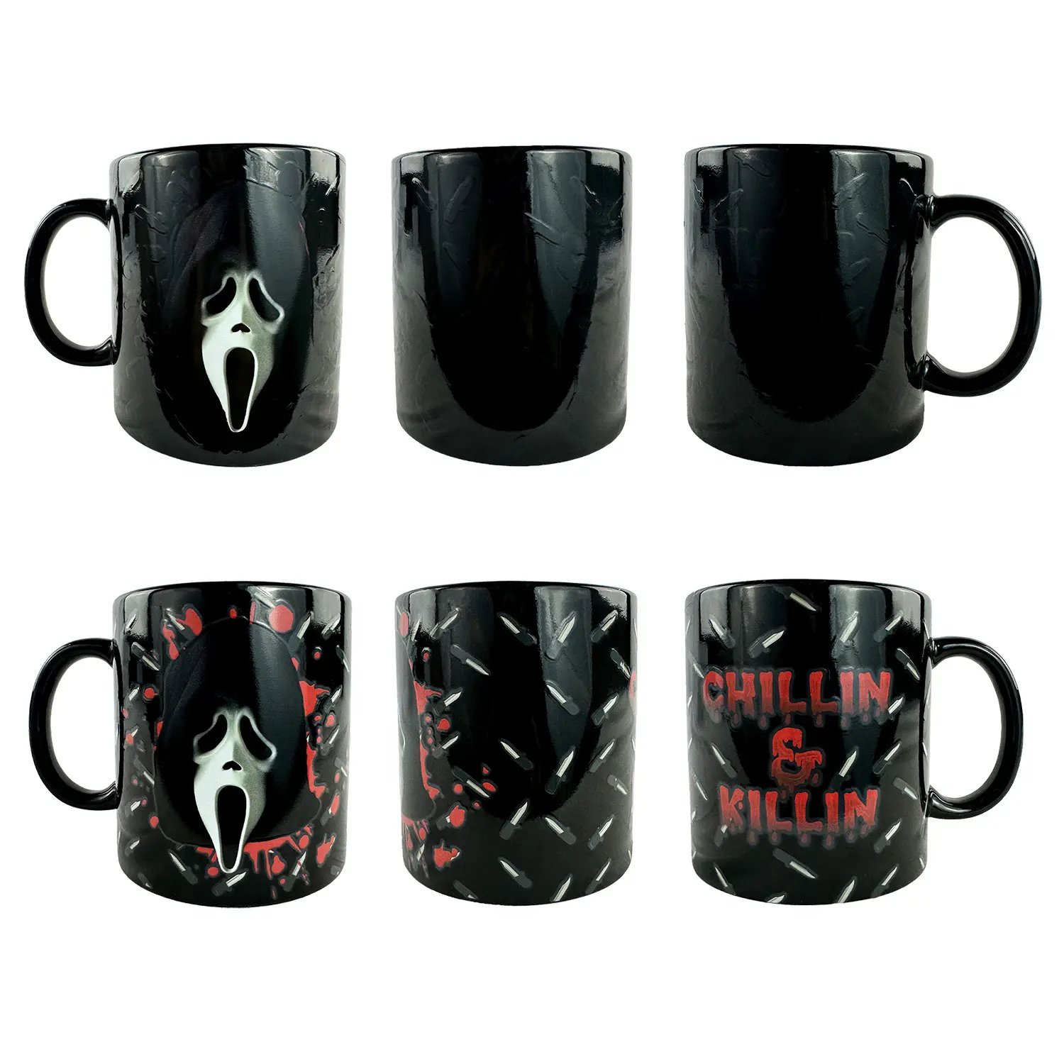 Ghostface Mug Thermal Magic Color  Changing Chillin & Killin 15 oz Ceramic Coffee Cup