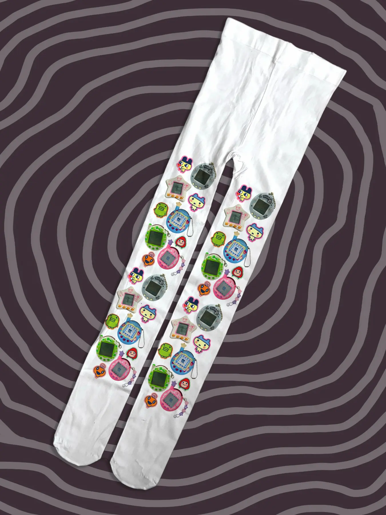 Y2K Sweet Spicy Attack! Cartoon Print Stockings, Thigh High Socks, Harajuku Street Virtual Fashion, Aesthetic Y2K Style, Perfect for Casual Wear